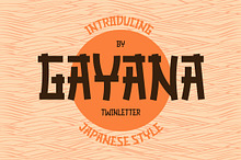 GAYANA Faux Japanese Font
