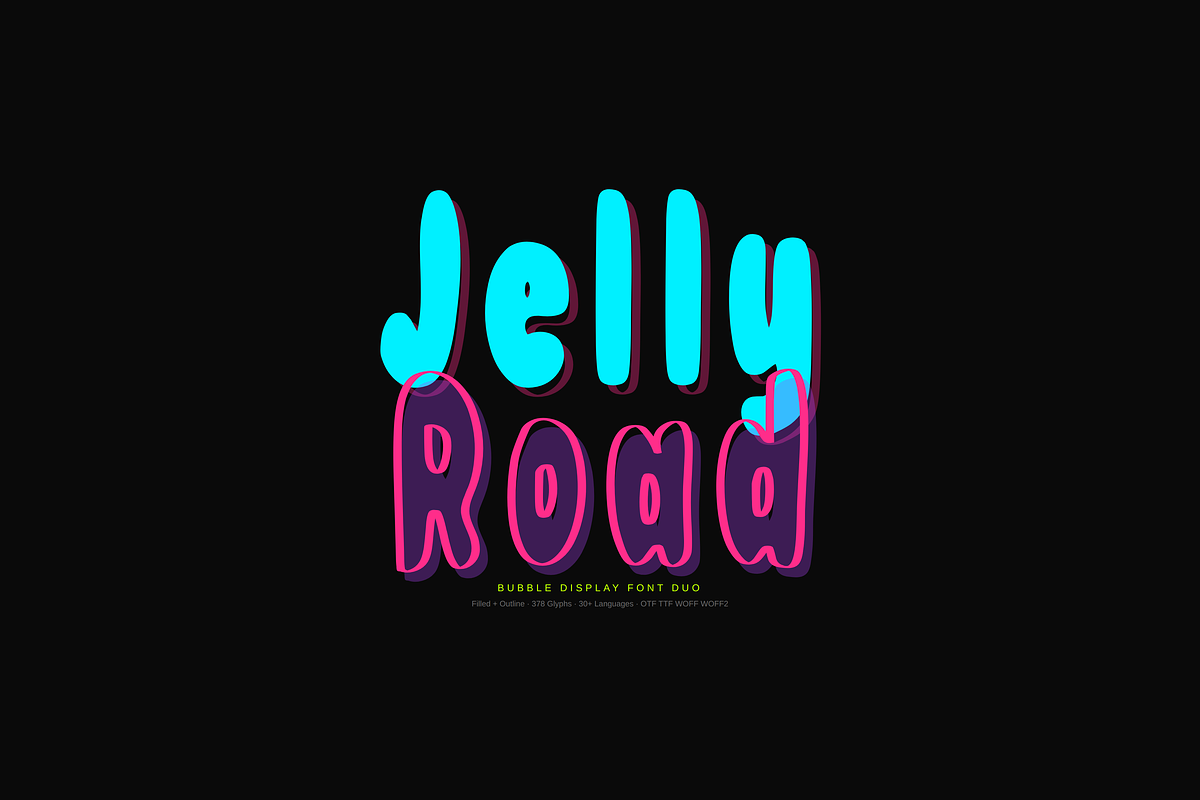 Jello — Bubble Display Font Duo, a Handwritten Font by Lettra Studio (Photo 1 of 22)