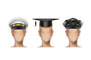 Realistic Vector Hats Set, an Object Graphic by Zonda (Thumbnail 7 of 8)