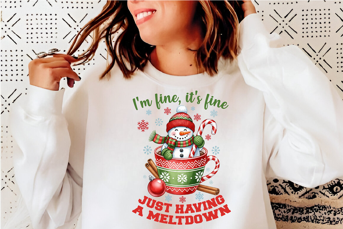 Funny Cute Snowman Christmas PNG, an Illustration by SinaCreation (Photo 4 of 7)
