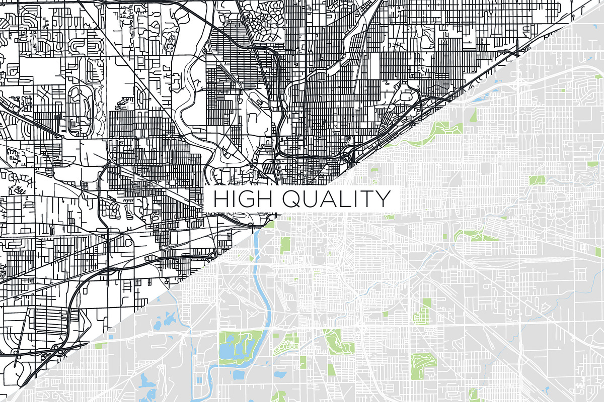 5 maps of USA cities set 4, an Illustration by MaximGertsen (Photo 9 of 9)