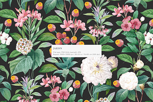 Elegant Floral Pattern And Flowers