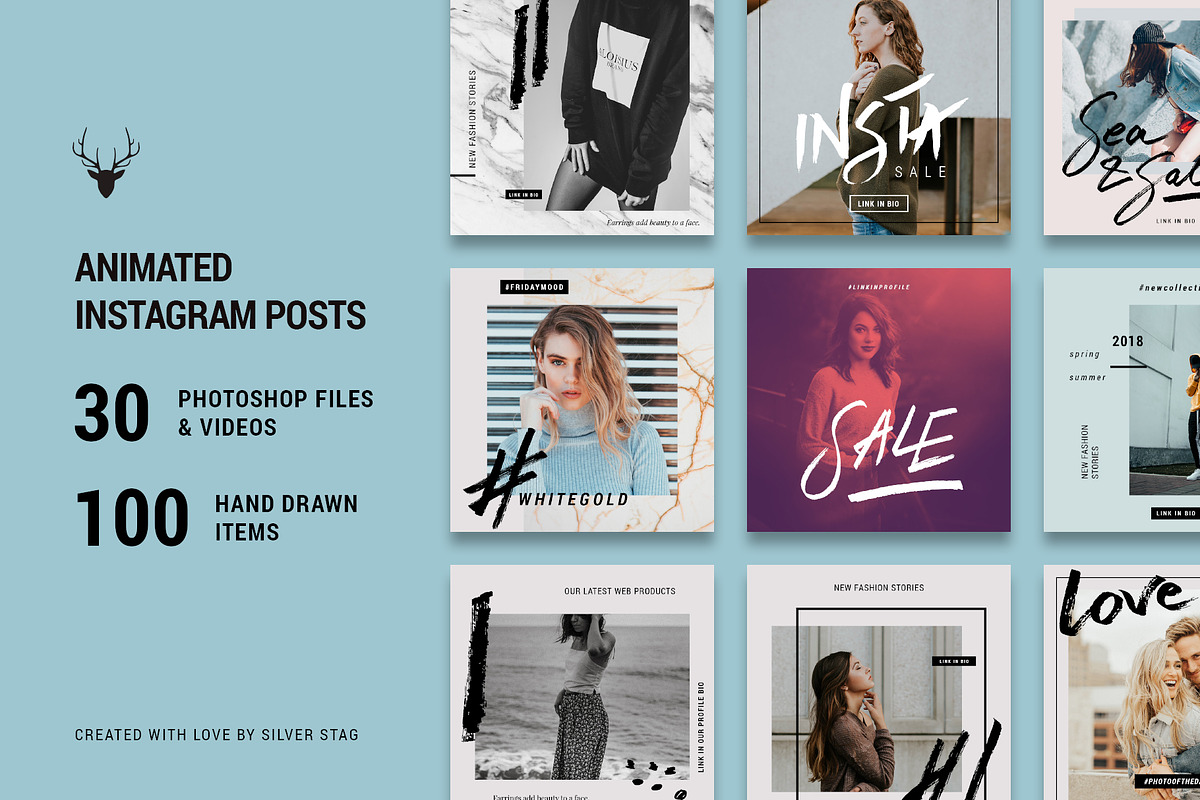 Ultimate Instagram Bundle + Updates, a Social Media Template by SilverStag Type Foundry (Photo 16 of 28)