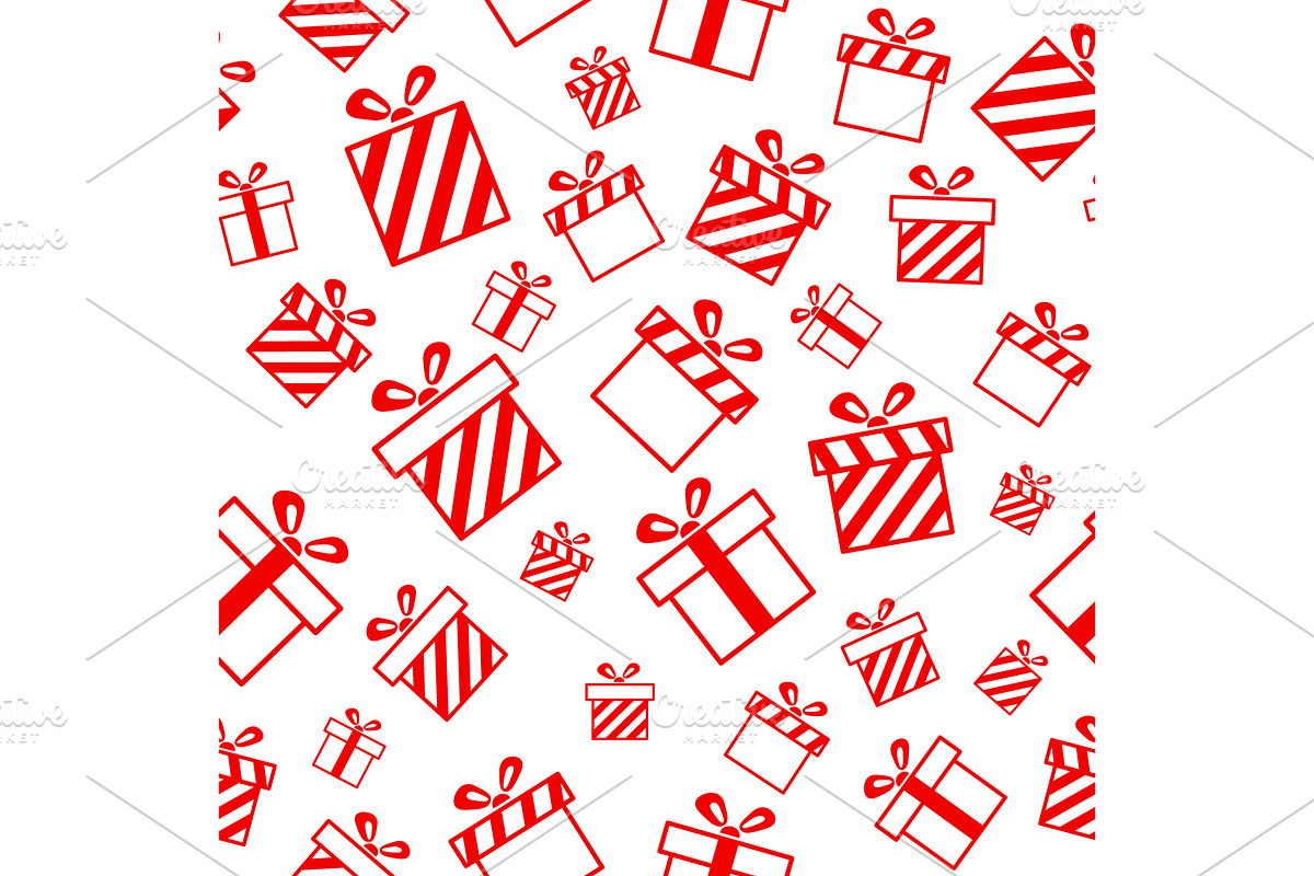 Christmas Seamless Pattern EPS JPG, a Decorative Illustration by Juksy (Photo 1 of 4)