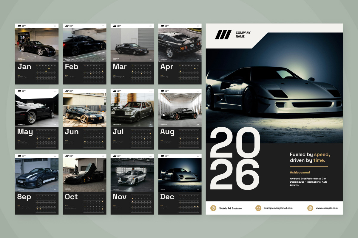 Automotive Corporate Wall Calendar preview 5