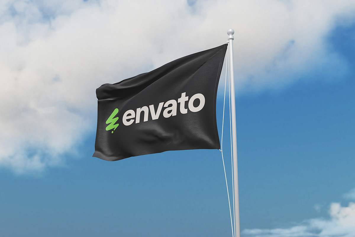 Flag Mockup, an Advertising Mockup by Pexelcorner (Photo 2 of 5)