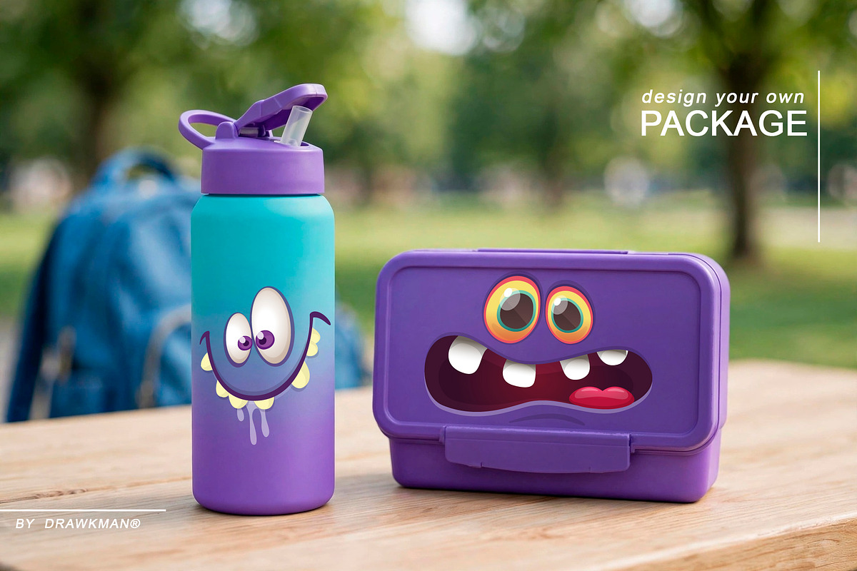 Monster Pack - 135 Cute Monsters, a Decorative Illustration by D R A W K M A N (Photo 15 of 30)