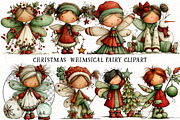 Christmas  Whimsical Fairy Clipart, an Illustration by OK Design (Thumbnail 2 of 6)