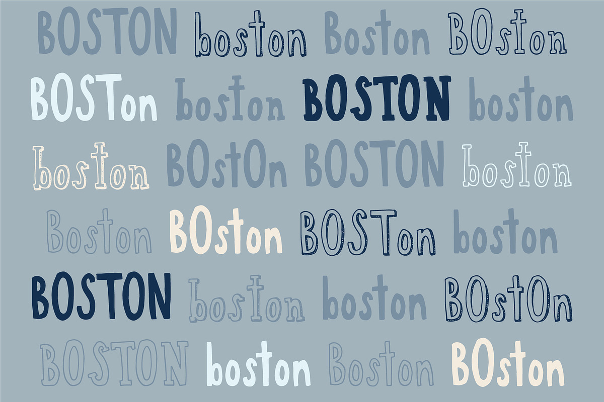Boston Cream Sans and Serif, a Sans Serif Font by Kellie Jayne Studio (Photo 2 of 12)