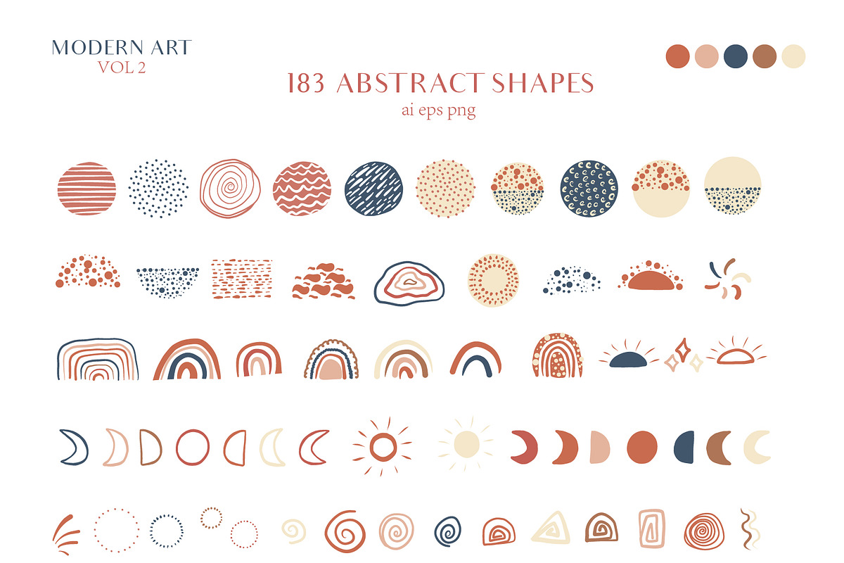 Abstract Prints Shapes Graphics vol2, an Object Graphic by Kaya Fonts (Photo 14 of 20)