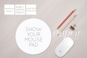 Round Mouse Pad Mockup PSD