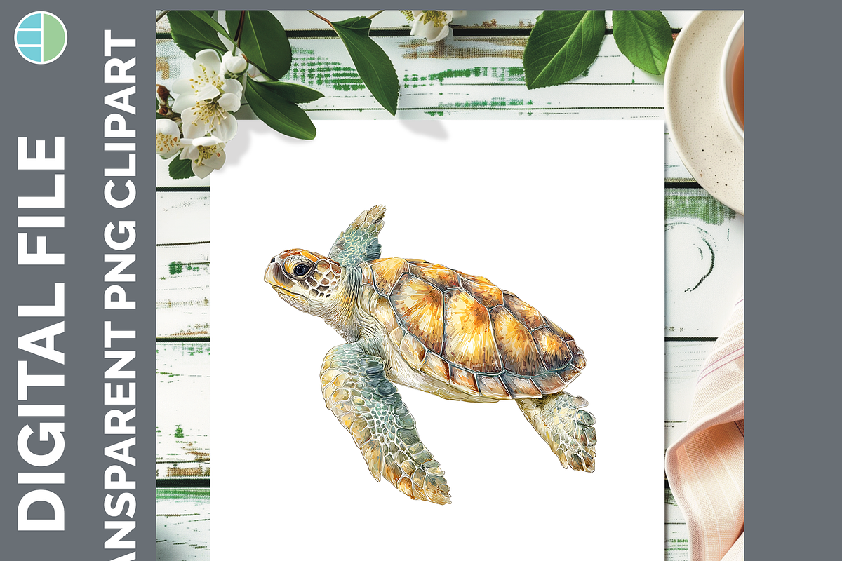 Sea Turtle Illustration Bundle PNG, an Animal Illustration by Enliven Designs (Photo 6 of 8)