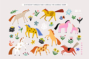 Adorable Horses | Hand drawn clipart, an Animal Illustration by Olia (Thumbnail 5 of 11)