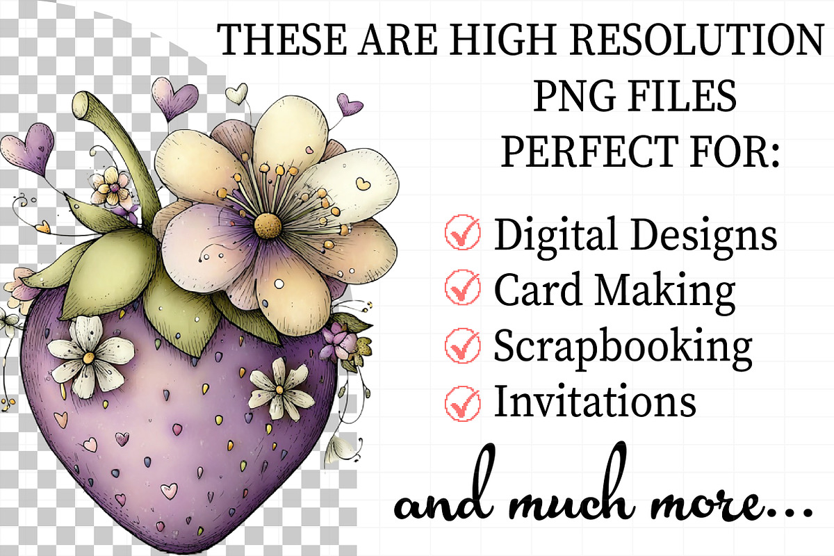 Whimsical Spring Strawberry Clipart, an Illustration by Daily.Designs (Photo 2 of 7)