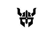 Viking helmet silhouette, a Branding & Logo Template by Vectorium Studio (Thumbnail 1 of 2)