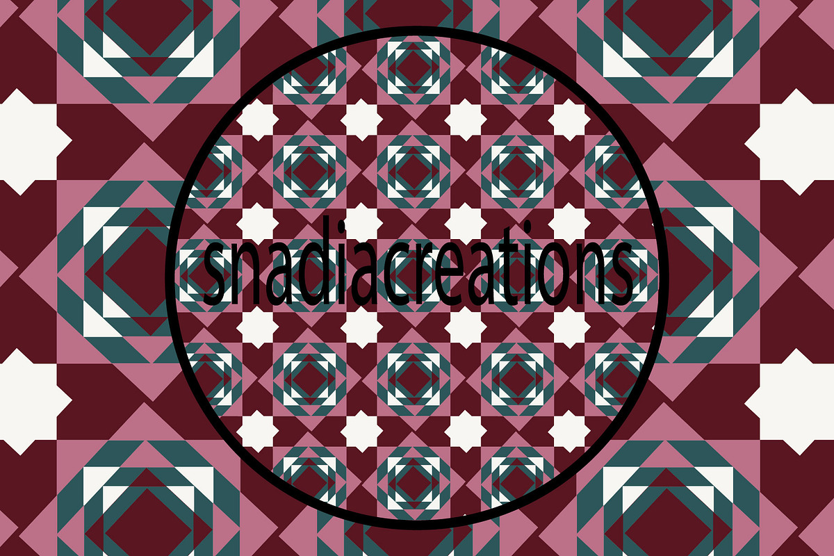Modern Mosaic Diamond, a Pattern Graphic by snadiacreations (Photo 1 of 3)