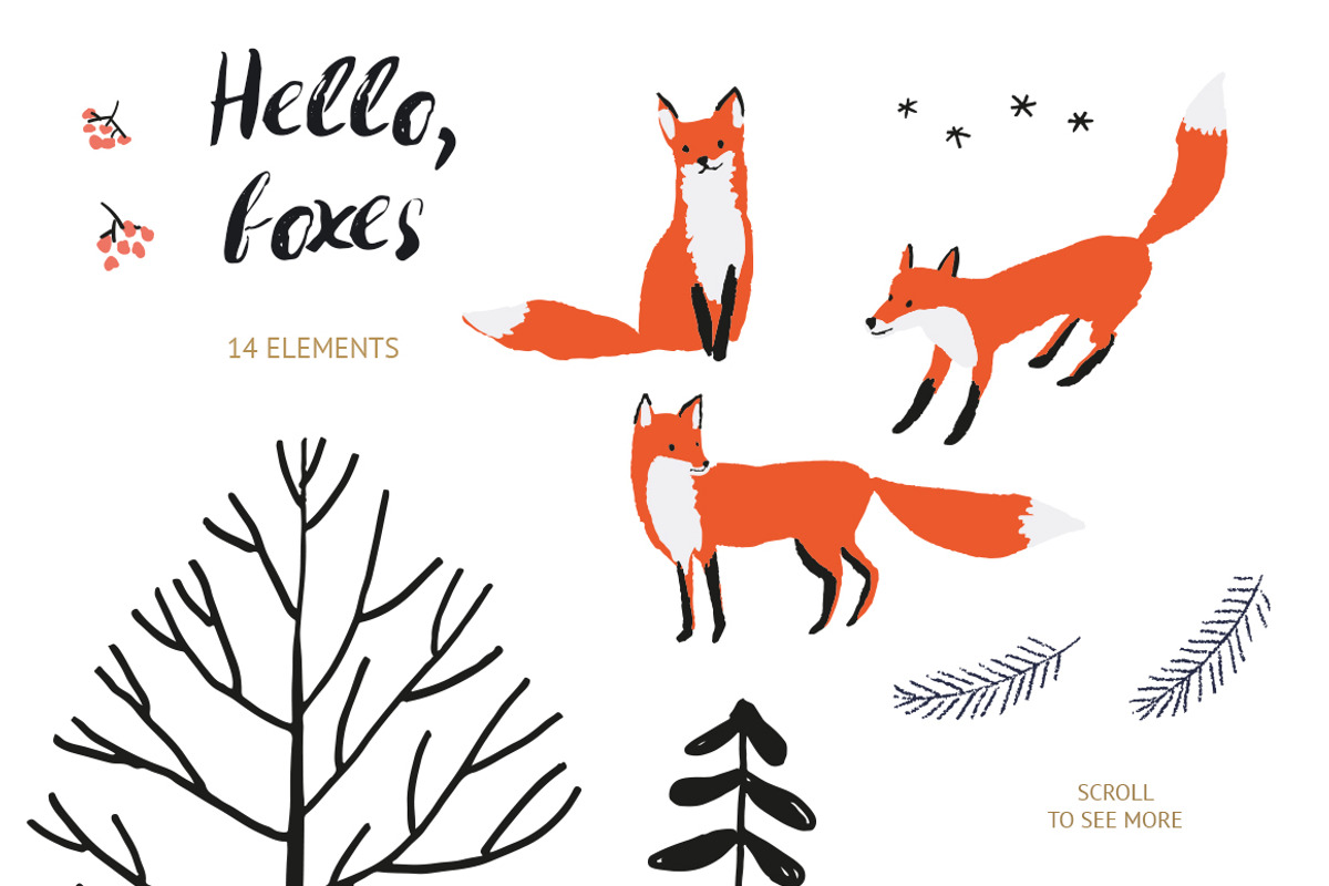 Hello, foxes, an Animal Illustration by OJardin (Photo 5 of 5)