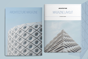 Blue Architecture Magazine Layout