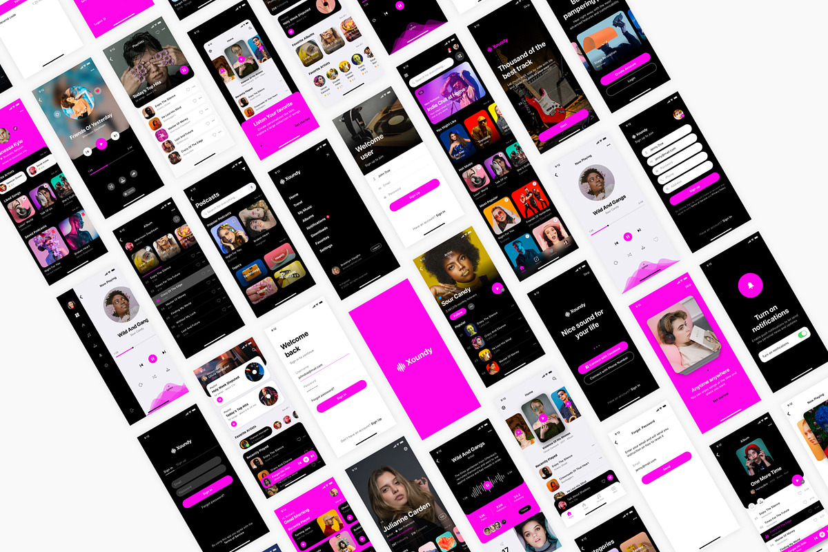 Music & Podcast Mobile UI Kit, an UI Kit Template by flr.24 (Photo 2 of 2)