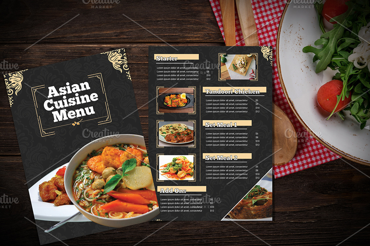 Asian Cuisine Menu, a Brochure Template by Minimalist Studio (Photo 3 of 4)