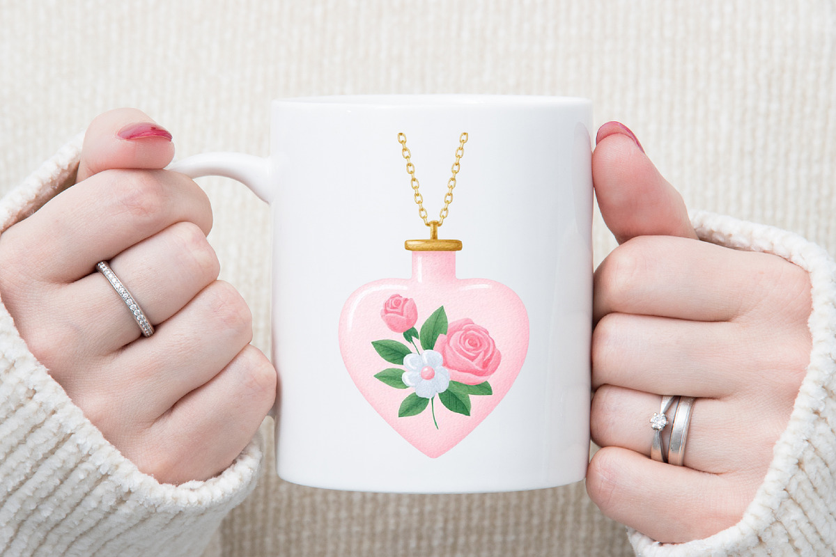 Heart Locket Coquette Valentine Clip, an Illustration by Sublimation Artist (Photo 5 of 6)