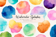 Colorful Watercolor Splashes, a Decorative Illustration by PeDe Designs (Thumbnail 1 of 3)