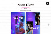 Neon glow social media graphic, a Social Media Template by Chanut is industries (Thumbnail 5 of 11)