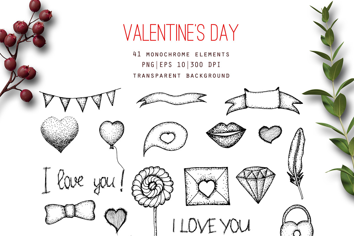 Valentine's Day Collection, a Background Graphic by Hand drawn Boutique (Photo 2 of 8)