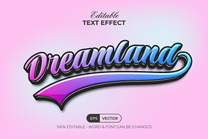 Dreamland Text Effect Colorful Style