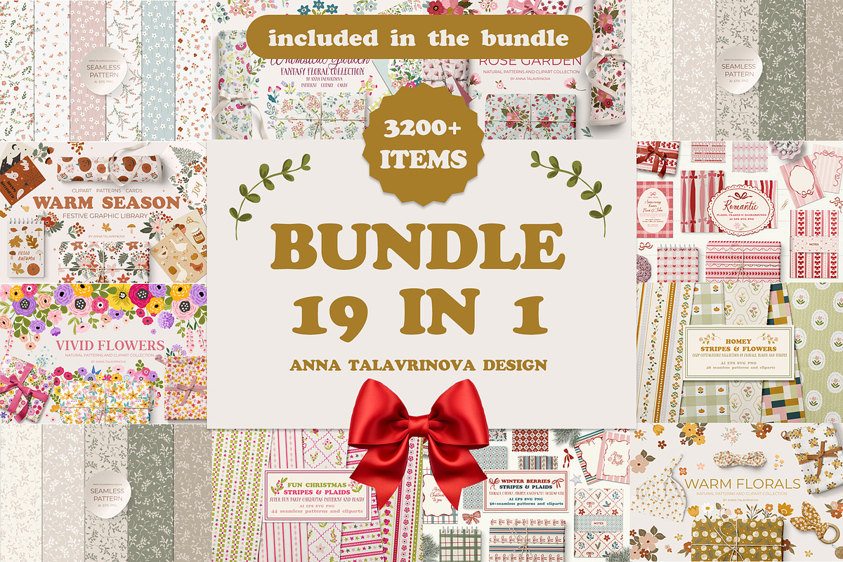 Romantic bows, frames, patterns, a Pattern Graphic by Cozy pattern shop (Photo 10 of 10)