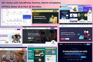 WordPress, Admin, HTML, Items Bundle, a WordPress Template by Helenshop