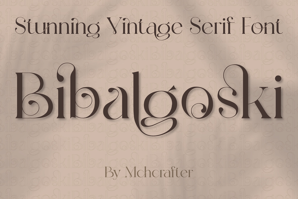 Bibalgoski | Modern Serif Font, a Serif Font by MchCrafter (Photo 1 of 15)