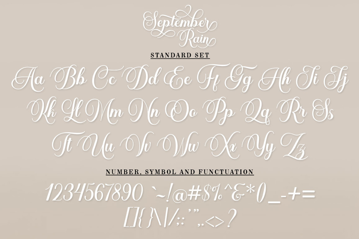 September Rain Script, a Script Font by Strong.co (Photo 7 of 8)