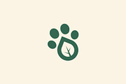 Leaf And Animal Footprint Logo, a Branding & Logo Template by Vectoryzen (Thumbnail 1 of 2)