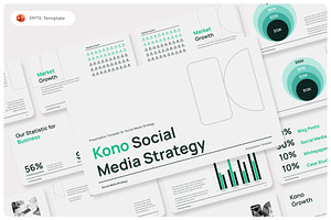 Kono SocialMedia Strategy PowerPoint, a Presentation Template by Premast