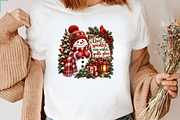 Cozy Christmas Snowman Scene PNG, a Seasonal Illustration by CraftArtStudio (Thumbnail 3 of 4)