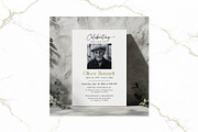 Funeral Invitation B&W Canva FR001, an Invitation Template by TyphoonStudio (Thumbnail 4 of 6)