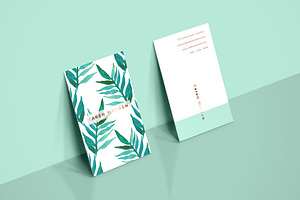 Botanical Watercolor Business Card 1, a Business Card Template by RCDesigns