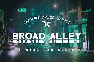 Broad Alley - A Wide San Serif Font