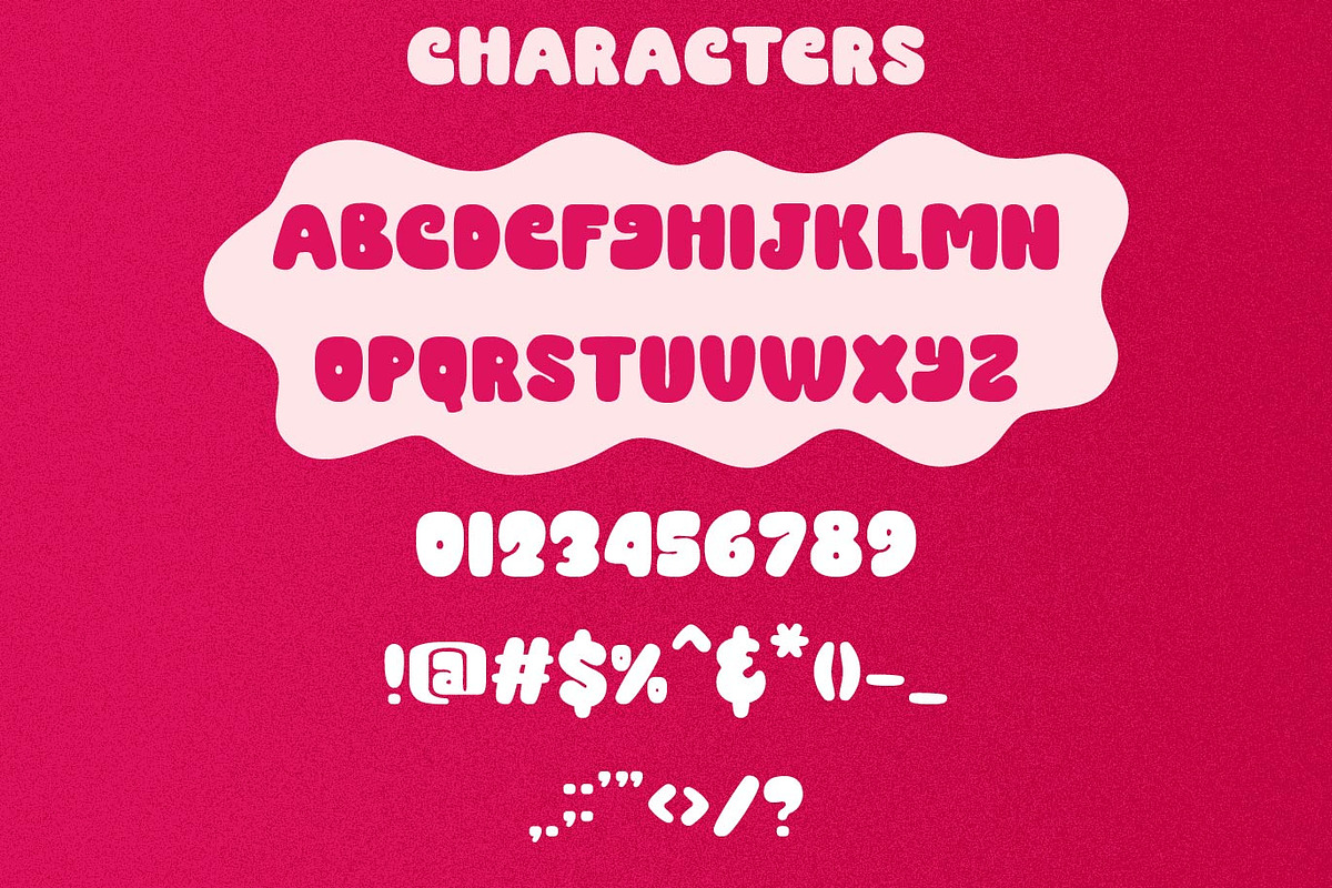 Booba Candy - Bold Bubble Typeface, a Sans Serif Font by PROF STUDIO (Photo 2 of 5)