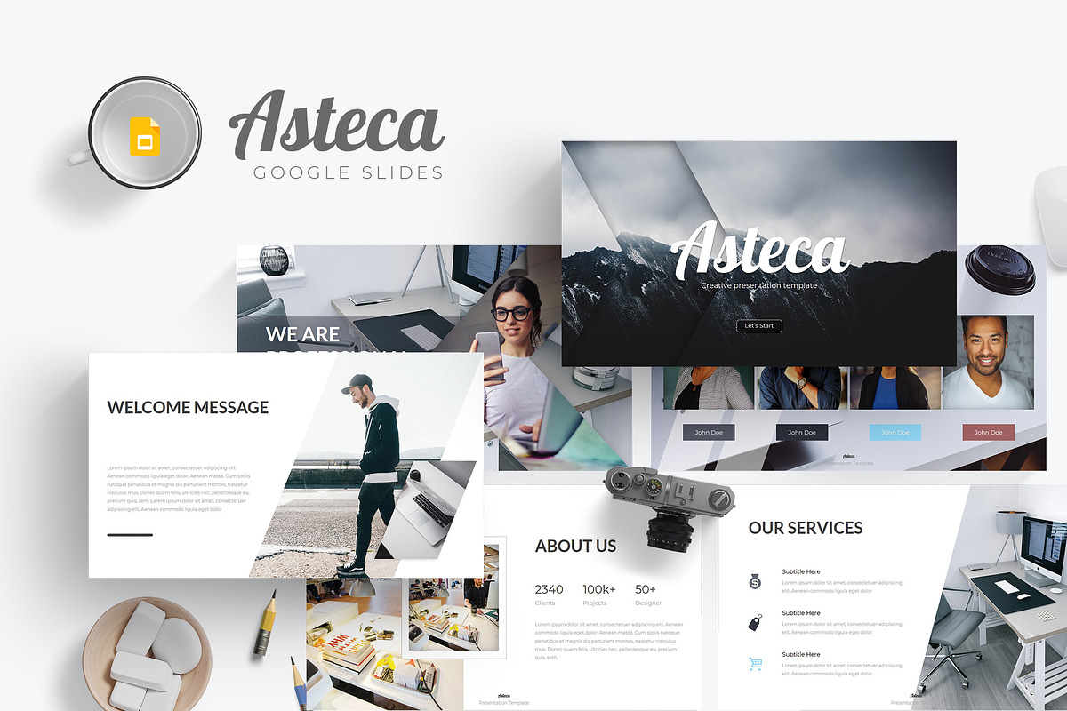 Asteca - Google Slides Template, a Presentation Template by AQR Studio