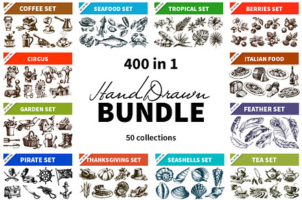 Hand Drawn Bundle Vector Set