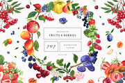 Fruits & Berries Botanical, a Food Illustration by LiChu Art (Thumbnail 1 of 14)