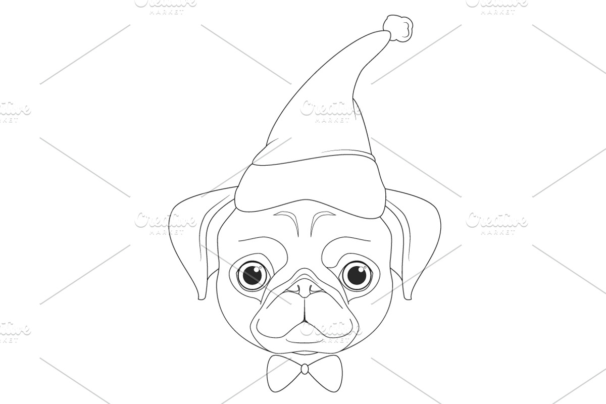 Christmas 60 Dog Breeds for Coloring, an Animal Illustration by asantosg (Photo 5 of 9)