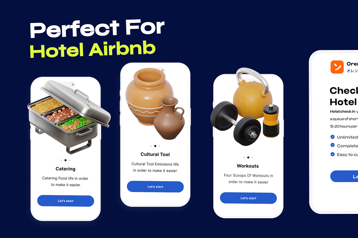 Hotel & Travel 3D Isometric 3D Icon, a Furniture 3D Model by orenjidesign (Photo 5 of 8)