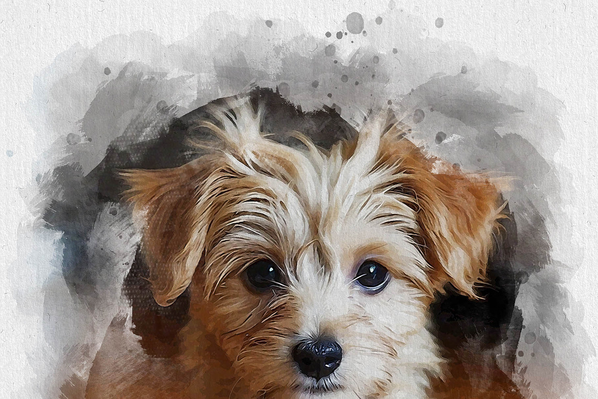 Dog Watercolor Photo Effect, an Action Add-On by Photoshop Action (Photo 16 of 19)