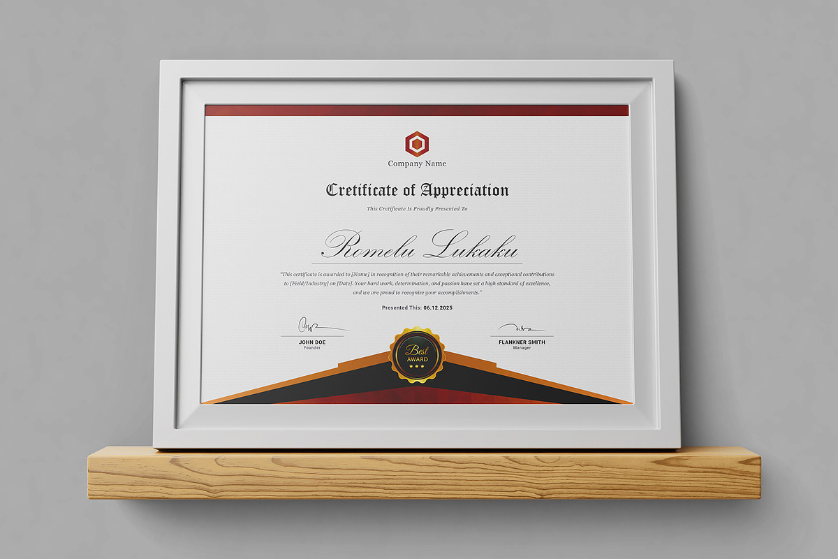 Certificate, a Stationery Template by DesignDevisers (Photo 6 of 10)