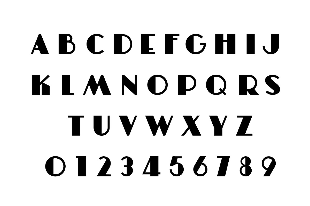 Cafe Deco, a Sans Serif Font by Loudoun Design Co. (Photo 2 of 6)