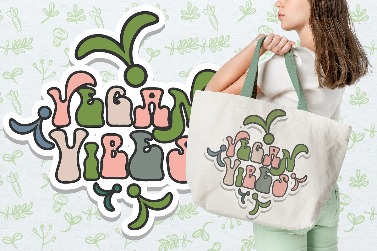 Vegan Retro Font, a Serif Font by Nobu Collections (Photo 2 of 10)