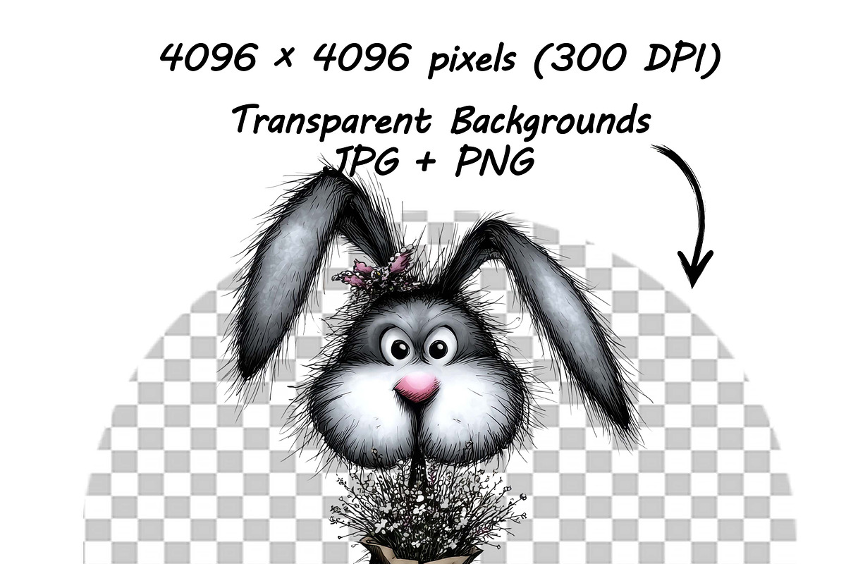 whimsical floral animal clipart PNG, an Illustration by one-touch (Photo 16 of 18)